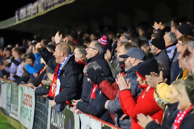 The Poppies fans were left delighted by their team's midweek win