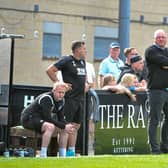 The expression on boss Gary Setchell's face tells the story as he watches on during Corby Town's 4-0 defeat to Lowestoft Town in the FA Cup. Pictures by Jim Darrah