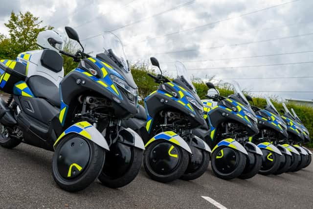 Northamptonshire Police has taken delivery of eight revolutionary hybrid motorcycles