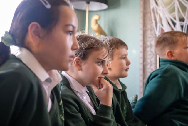 BN - SGB-8934 - Pupils from Priors Hall ALC listening intently to Richard York's performance
