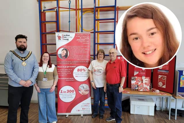 The recent screening event at Hall Meadow School in Kettering and Miriam Lee (inset)