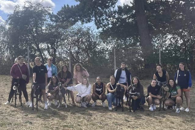 The team visited Animals in Need on Thursday, August 28