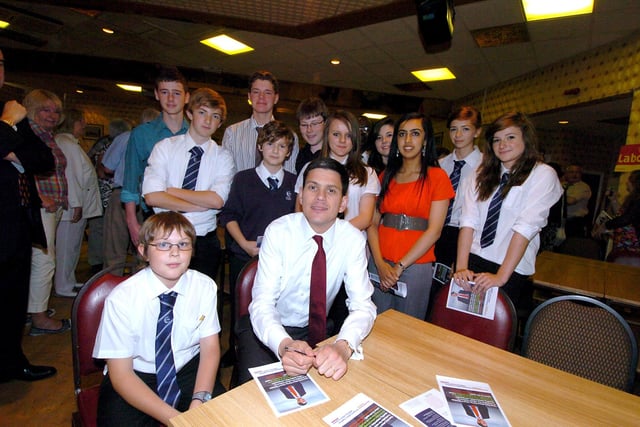 David Miliband visited Brooke Weston before the upcoming Labour Party leadership election.  Students including Dean Brooks, 12,  met Mr Miliband in 2010.