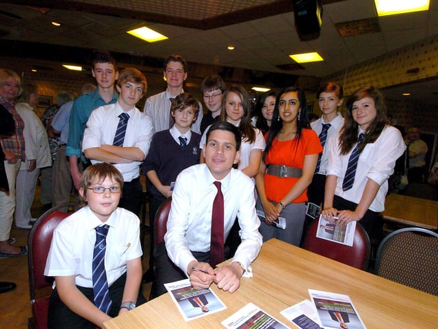 David Miliband visited Brooke Weston before the upcoming Labour Party leadership election. Students including Dean Brooks, 12, met Mr Miliband in 2010.