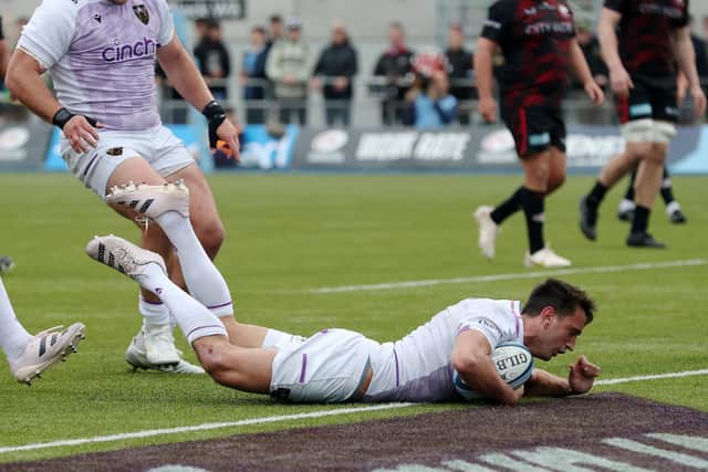 Alex Mitchell scored for Saints at Saracens