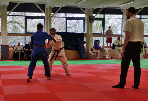 Matt fights for his black belt.