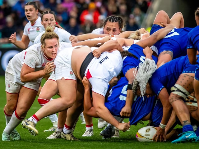 England in action at the Gardens