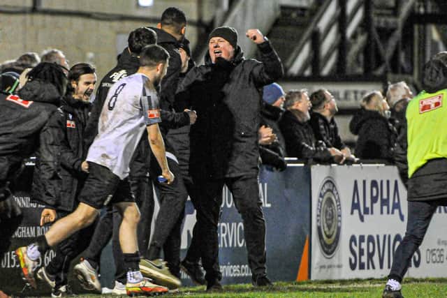 Gary Setchell is staying on as manager of Corby Town. Picture by Jim Darrah