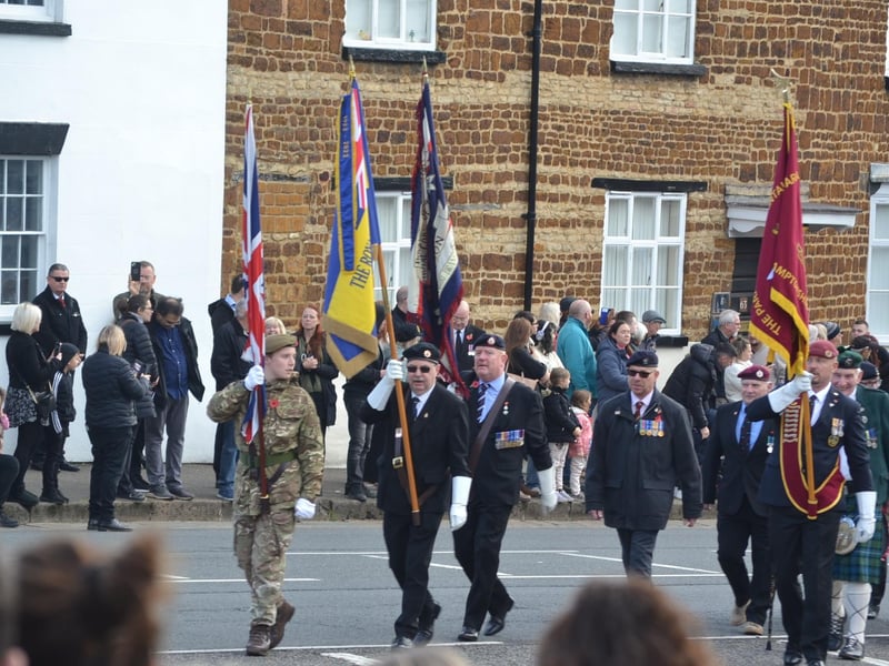 Hundreds gather at Broad Green in Wellingborough to pay respects at Remembrance Sunday service