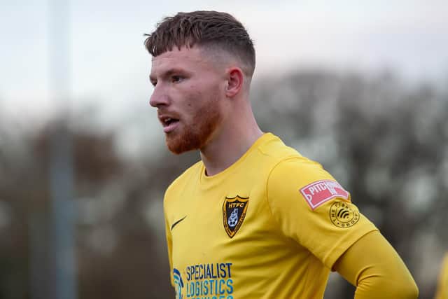 Harborough Town midfielder Jordon Crawford has signed for Wellingborough Town on a dual-registration basis (Picture: Jim Darrah)