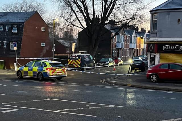 The cordon remains in place near Monarch Road this morning (February 6).