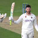 Rob Keogh celebrates one of his 21 centuries in Northants colours