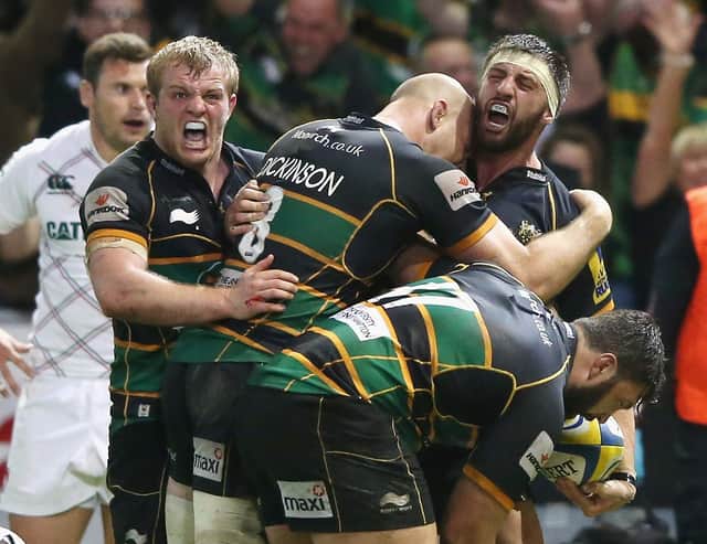 Tom Wood scored the most memorable of tries against Leicester Tigers in May 2014