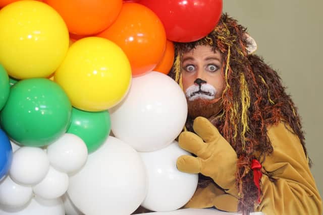 Sam Wright as the Lion in The Wizard of Oz  will be appearing at The Lighthouse Theatre in Kettering