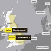 A weather warning for thunderstorms has been issued across much of the country