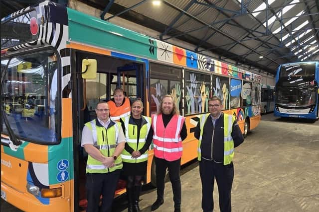 Alan Nicholls and members of the team from Stagecoach East
