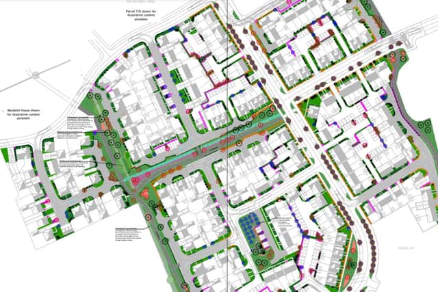 Illustrative masterplan of the parcel of homes in Stanton Cross. (Credit: Vistry Group)