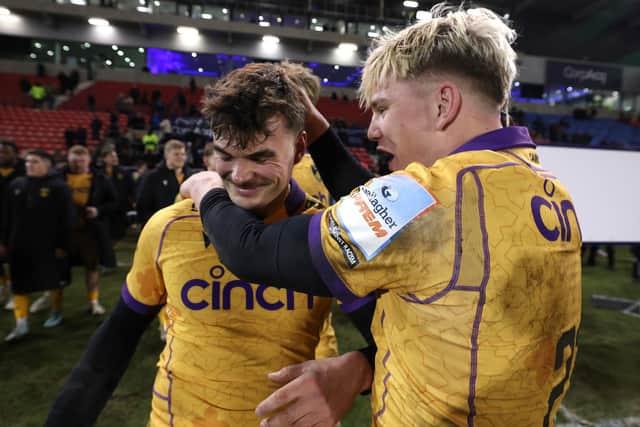 George Furbank and Henry Pollock made a big impact from the bench as Saints claimed a memorable win at Sale (photo by David Rogers/Getty Images)