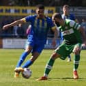 Action from Kettering Town's 4-1 defeat at King's Lynn Town on Good Friday. Picture by Tim Smith