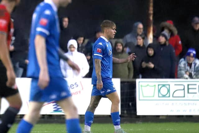 Eddie Panter in action for Bedford Town against Kettering Town last season (Picture: Peter Short)