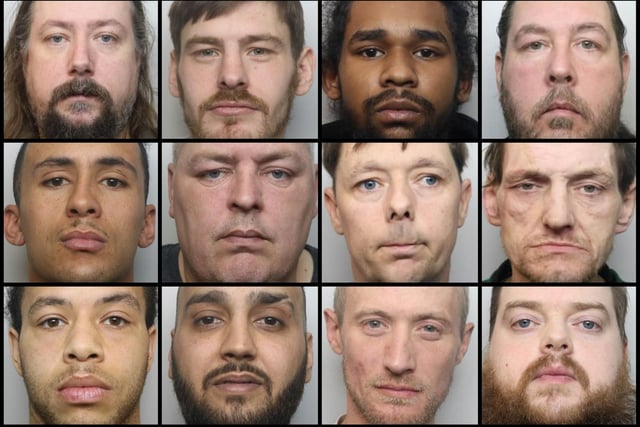 Faces of some of the offenders locked up at Northampton Crown Court during April