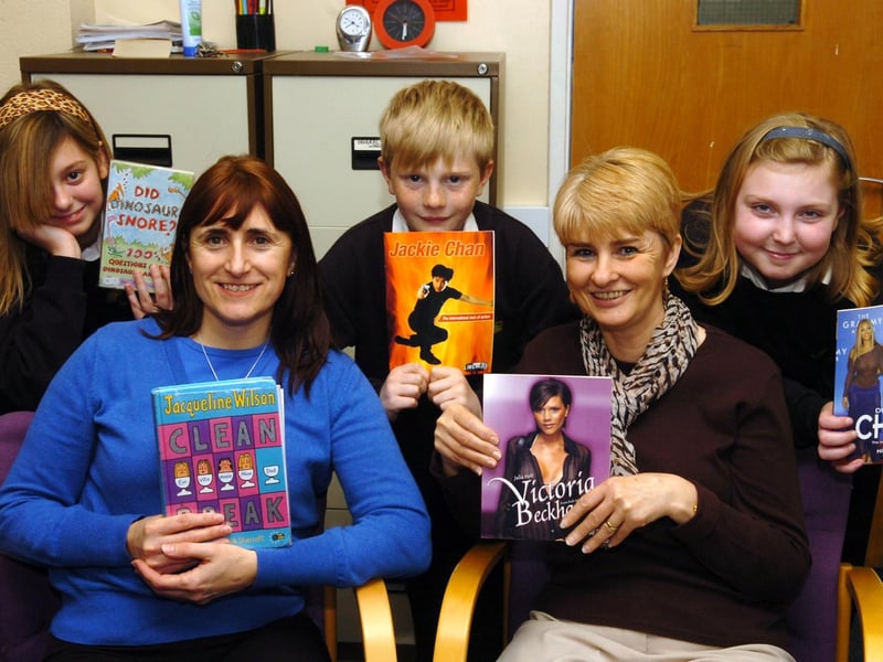 Kingswood School were rewarded for their efforts to improve reading standards in 2008. Pictured are literacy support assistants Caroline Wallace and Liz Hardy pictured with students Carolann Hewitt, Aidan Black and Lorraine Baker