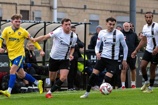 Action from Corby Town's 4-1 defeat to Wellingboroigh Town (Picture: Jim Darrah)