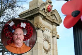 Vincent Whitrow (inset) with Wellingborough War Memorial /Vince Whitrow/National World