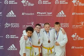 British Champion Stanley (2nd from left) on the podium