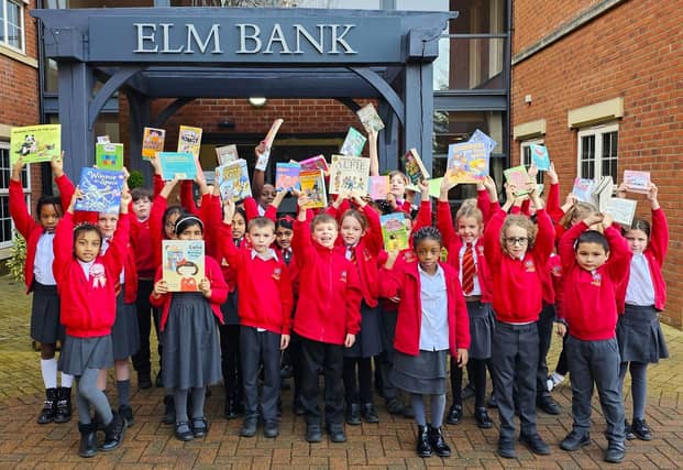 Elm Bank care home welcomes St. Thomas More Catholic Primary School for World Read Aloud Day.