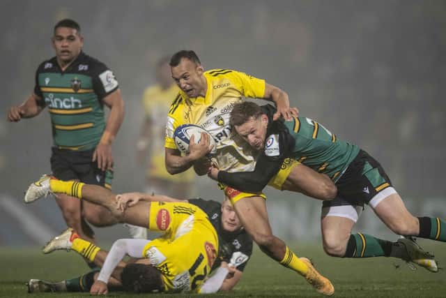 Rory Hutchinson got stuck into La Rochelle