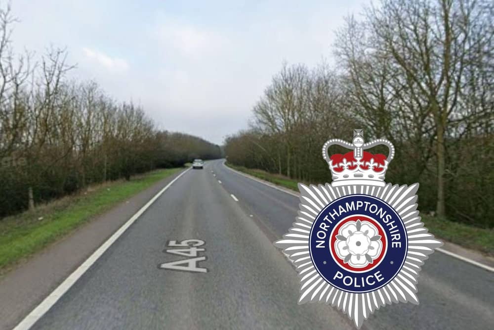 The collision happened on the A45 near Raunds