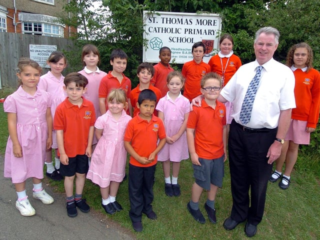 Kettering, St Thomas More School, head teacher Tony Agnew taking early retirement. 2010