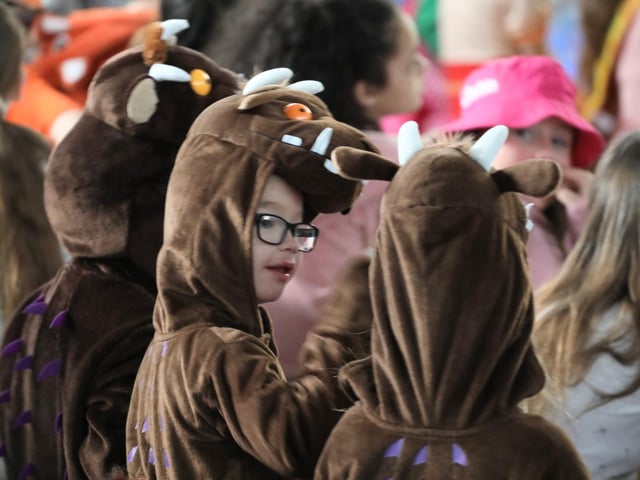 Children and staff at Kingswood Primary Academy on World Book Day