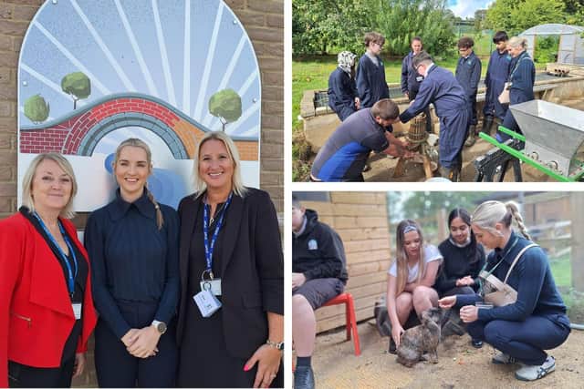 Rosie Wrighting MP on her visit to Isebrook School in her Kettering constituency/Creating Tomorrow Trust