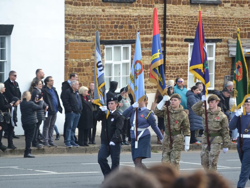 Hundreds gather at Broad Green in Wellingborough to pay respects at Remembrance Sunday service