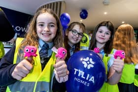 Pupils of Hardingstone Academy joined the Tilia Homes team for a special event celebrating sustainab