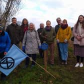 Environment campaigners at Saturday's plaque unveiling