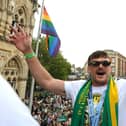 George Furbank at Saints' title parade in 2024 (photo by David Rogers/Getty Images)