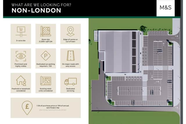 M&S has shared locations where it would like to open food stores