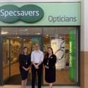 Specsavers in Swansgate shopping centre is celebrating its 25th anniversary by giving back to the community