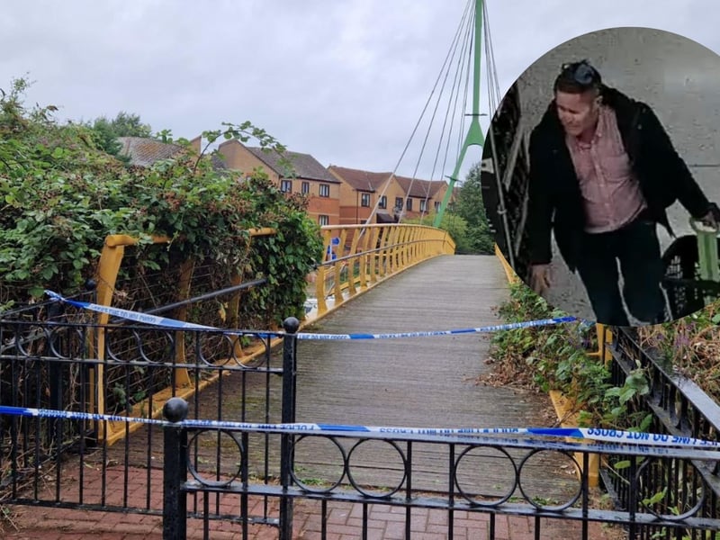Robert Brown was found dead on a bench on a footpath next to the River Nene in Northampton on Friday August 1.
