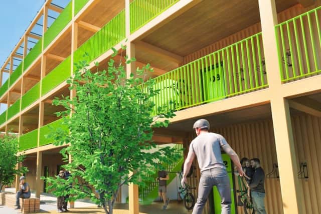 Plans have been submitted to build a four storey, 24 unit hotel at Corby’s Adrenaline Alley.