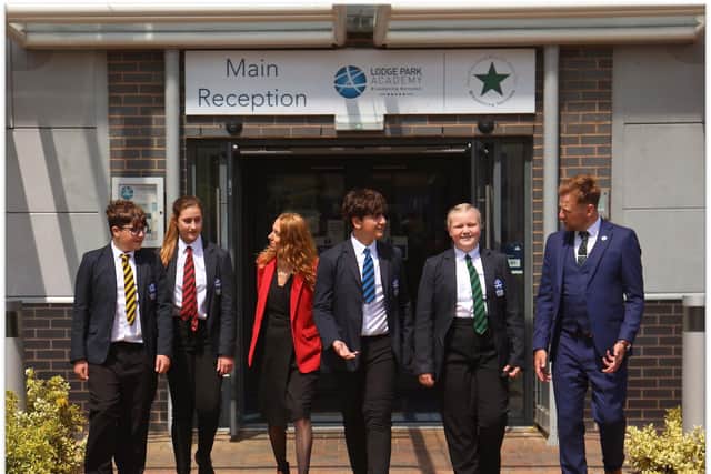 Students and staff at Lodge Park Academy