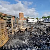 The Caravan Company Finedon fire aftermath