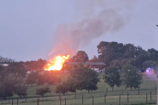 Firefighters rushed to the scene of what turned out to be a registered D-Day beacon in Rushton/UGC