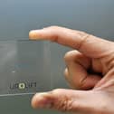 The tiny Urolift device encased in plastic