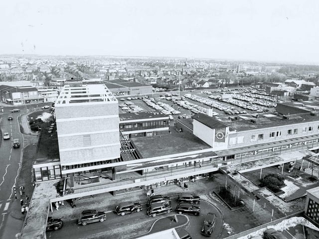 Corby pictured from Grosvenor House, February 1991