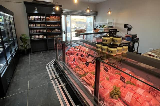 The new meat counter at the Thomas Farm Shop in Ecton.