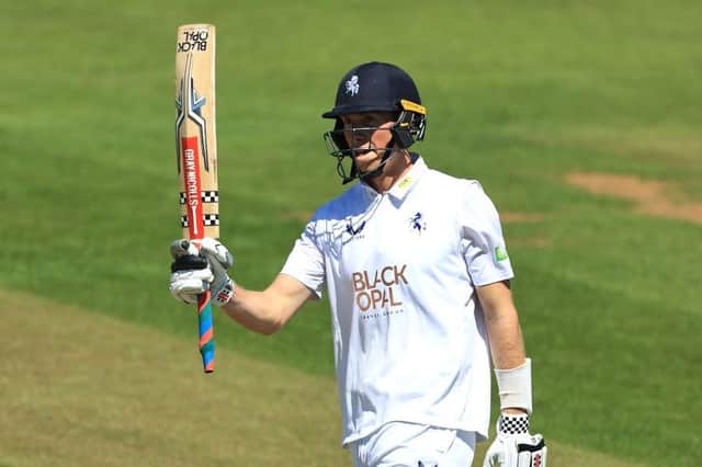 England's Zak Crawley scored 84 for Kent in their second innings against Northants on Sunday
